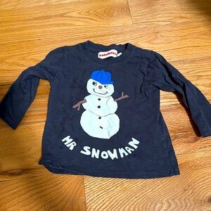 Long sleeve snowman t-shirt